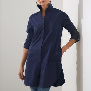 Chico’s sz 1.5 (10) No iron blue tunic